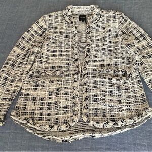 NIC+ZOE Monochrome Textured Knit Jacket